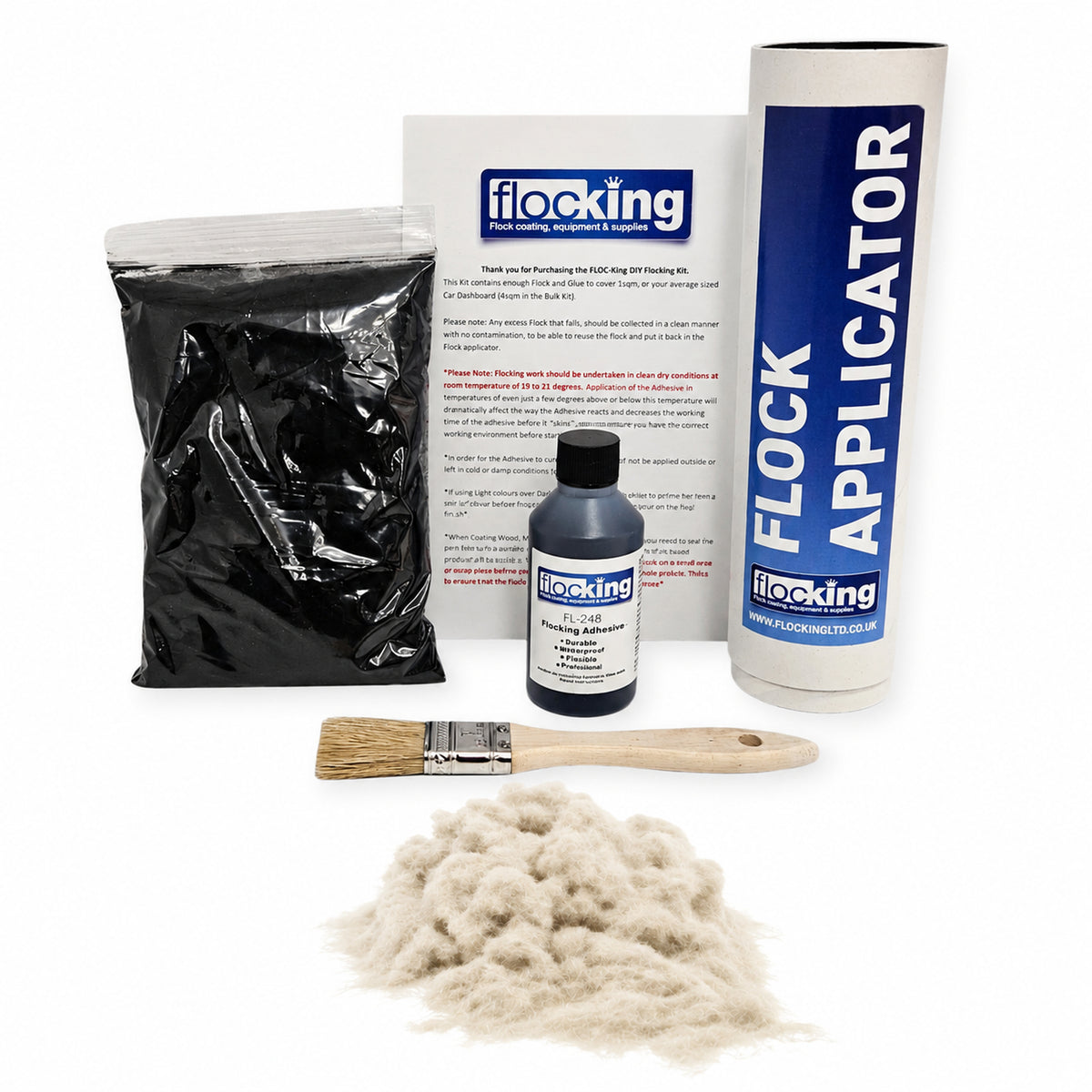 DIY Small Flocking Kit - RAW WHITE (LIGHT CREAM)