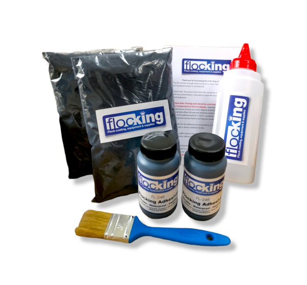 DIY Flocking Kit Twin Pack Flock Fibre Powder Kit Black Flocking Ltd