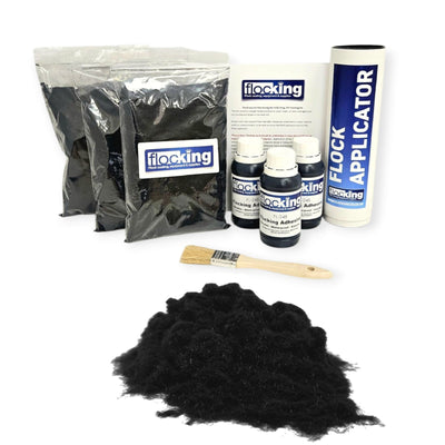 Floccaggio floccato fibra adesiva kit floccaggio fai da te confezione tripla