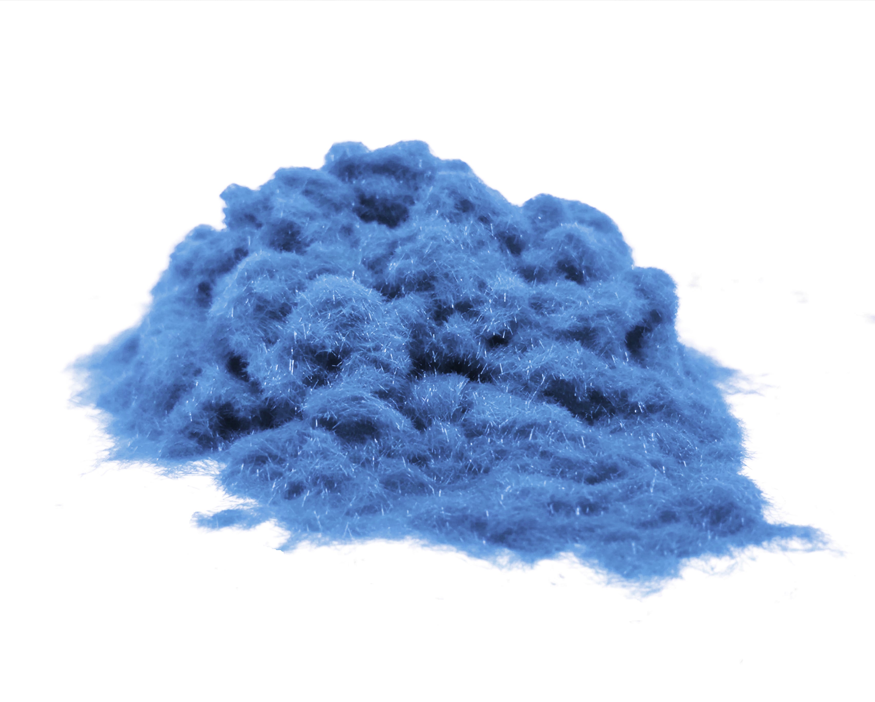Pile of 1mm Aqua Blue flocking Fibres loose