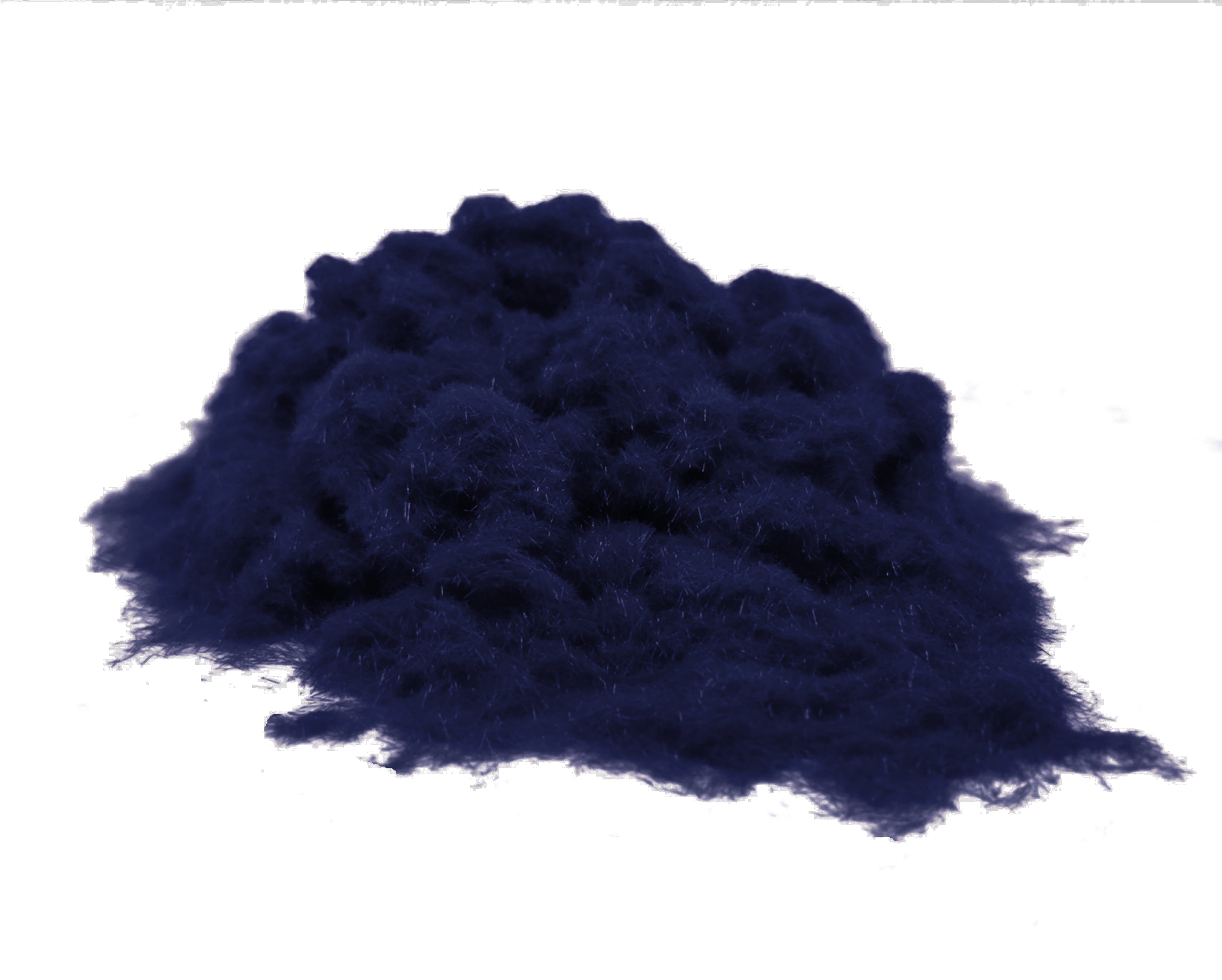 Pile of 1mm Dark Navy loose flocking Fibres