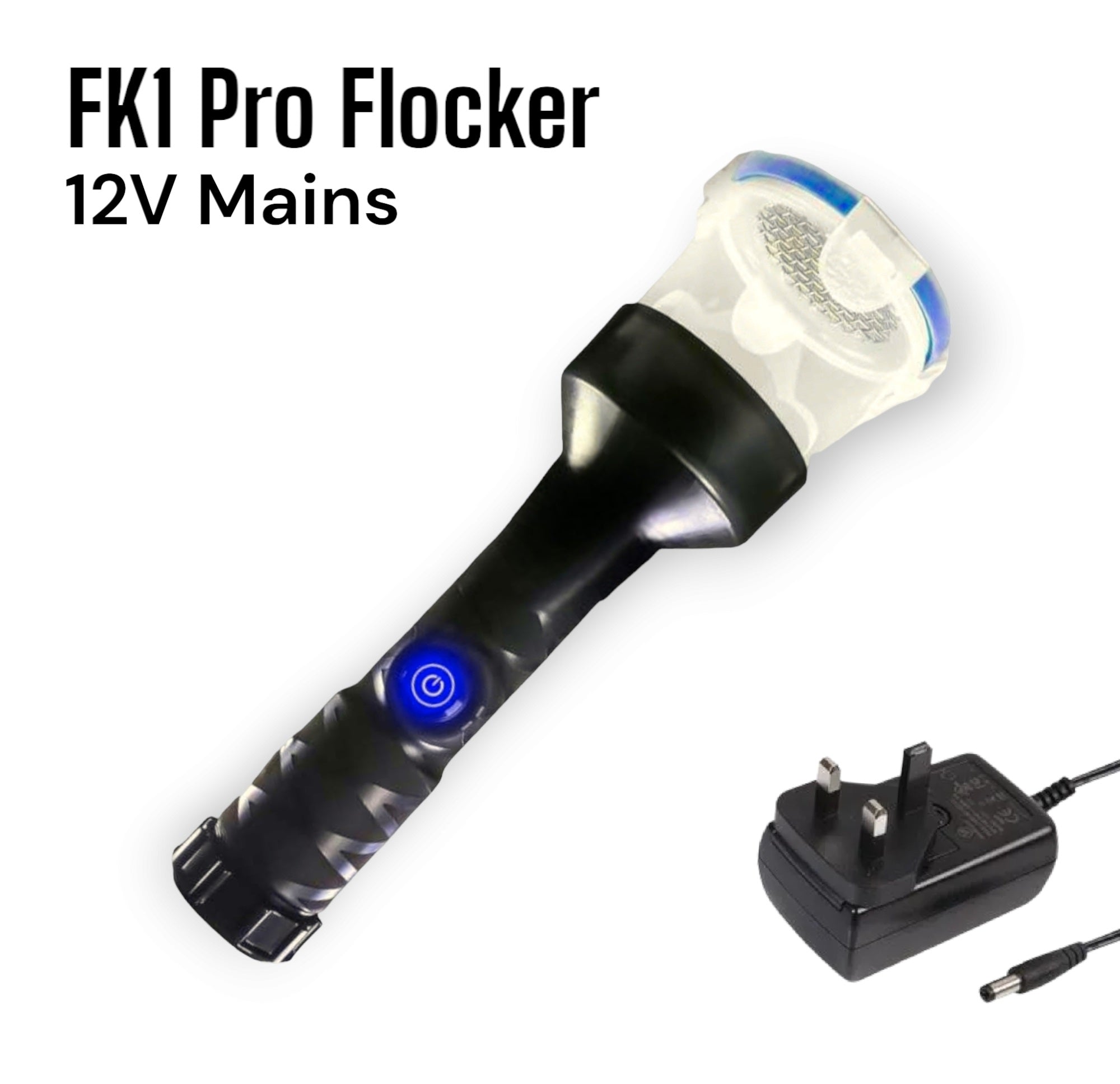 The FK1-Pro Flocking Applicator, a portable handheld tool used in DIY flocking to electrostatically charge and apply flock fibres. This Flocking Machine runs off a 12v mains power supply, powerful, robust, built to last. 