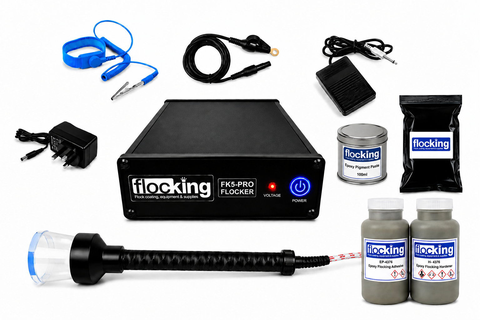 FK5 Pro Flocker Kit de inicio completo de máquina de flocado profesional portátil 